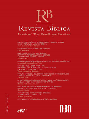 cover image of Revista Bíblica 2021/1-2--Año 83